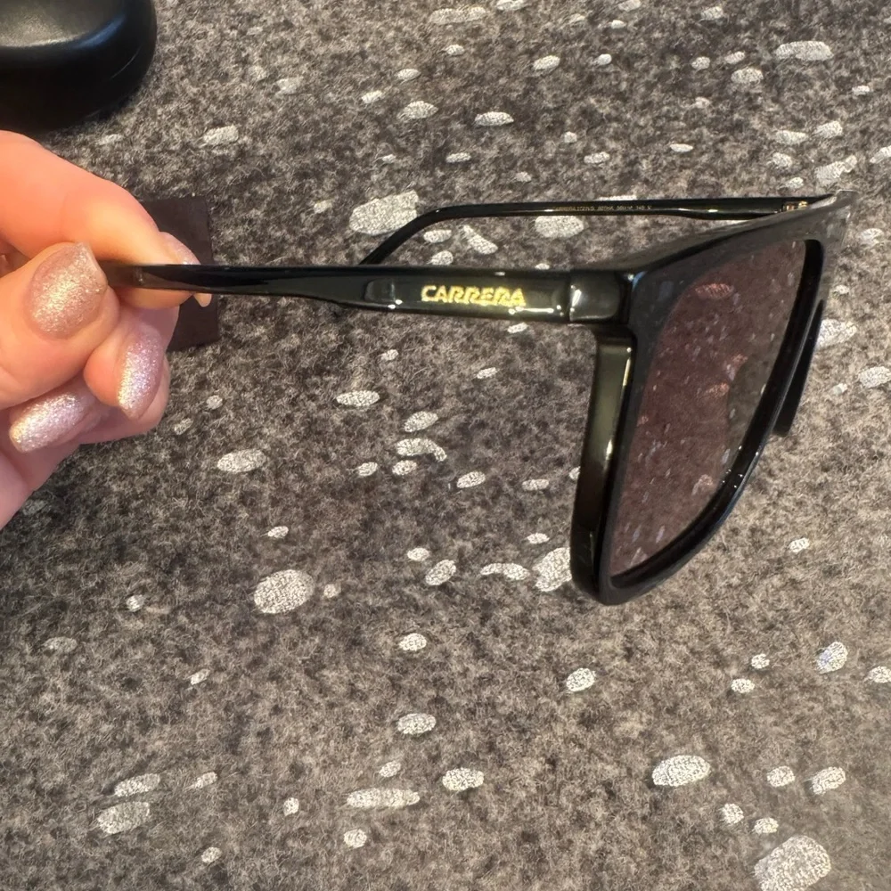 Carrera Black Sunglasses with Brown Gradient Lenses and Red Accent - Picture 6 of 8